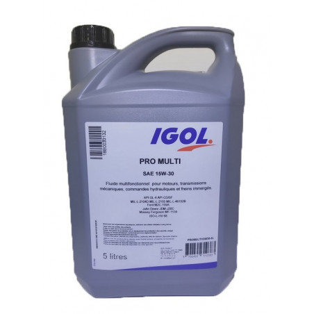 HUILE PRO MULTI SAE 15W-30 5L IGOL