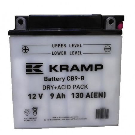 BATTERIE MOTO CB9-B DRY+ACID PACK 