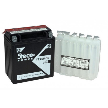 BATTERIE MOTO YTX16-BS STECO