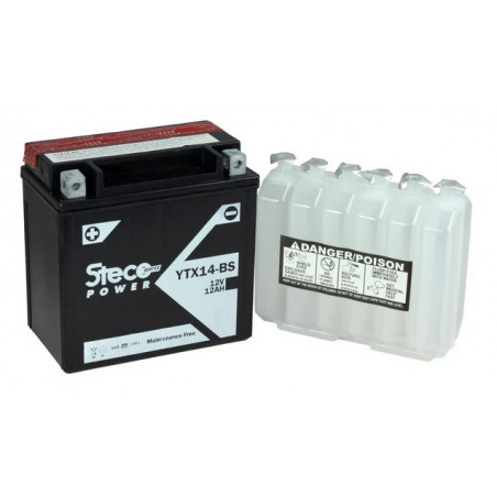 BATTERIE MOTO YTX14-BS STECO