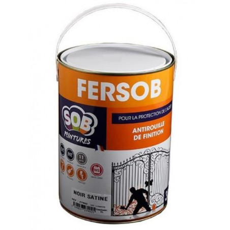 PEINTURE ANTIROUILLE DE FINITION JAUNE SÉCURITÉ 0.75L FERSOB